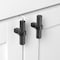 Gliderite Hardware 2-1/4 in. Knurled Steel Cabinet T-Bar Knob - 8002-T-MB 8002-T-MB-1 - alternate 4